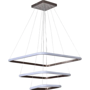 Raul Modern Tasarım Sarkıt Salon Oda Yatak Odası Mutfak Siyah Renk Beyaz Ledli 3 Lü LED Avize