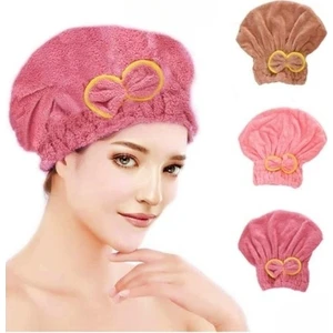 ( 1 Adet ) Mikrofiber Saç Havlusu, Saç Bonesi, Banyo Deniz ve Havuz Sonrası