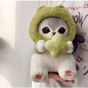 NB Market Kurbağa Kolstümlü Kedi 25 cm Mofusand Cat Kedicik Peluş Sanrio Kawaii Hello