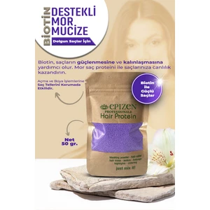 Biotin Destekli Yıpranmış Saçlar İçin Mor Mucize Saç Bakım Proteini