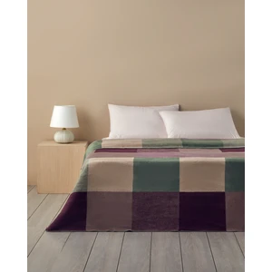 English Home Block Pamuklu Çift Kişilik Battaniye 200X220 cm Bej