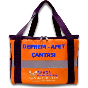 Deprem-Afet Çantası Tek Özel Gıda ve Su Içeren 3 Kişilik Set