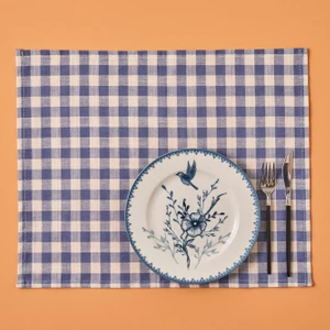 Bella Maison %100 Pamuk Bleu Blanc Amerikan Servis Mavi (35x45 cm)