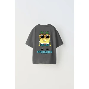 The Champ Clothing Spongebob Baskılı Füme Çocuk T-Shırt