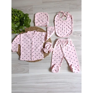 Minika Baby Minilkabebe Kalpli Fitilli 5 Li Hastane Çıkış Seti Pamuklu