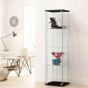 Cam Vitrin Gümüşlük Büfe Kitaplık Camlı Koleksiyon Vitrini Detolf Cam Vitrin Teşhirvitrin