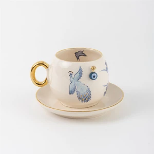 Bsk Ceramics Handmade Zümrüdüanka Kahve Fincanı