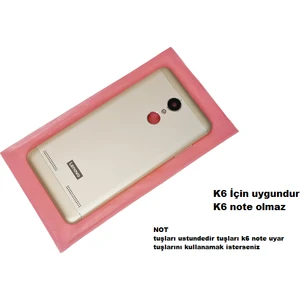 Lenovo K6 Kasa Arka Pil Batarya Kapağı (Yan Tuş Takımı ) Gold