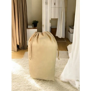 Balkan Room Bej Büzgülü Hurç Large 72X62 cm - Taşınma Çantası - Yorgan Yastık Çamaşır Saklama Torbası