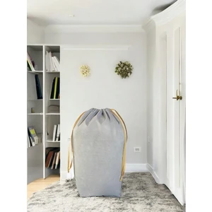 Balkan Room Gri Büzgülü Hurç Large 72X62 cm - Taşınma Çantası - Yorgan Yastık Çamaşır Saklama Torbası