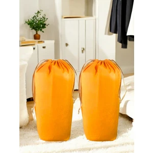 Balkan Room Turuncu Büzgülü Hurç 2'li Set Xlarge 72X62 Cm-Taşınma Çantası -Yorgan Yastık Çamaşır Saklama Torbası