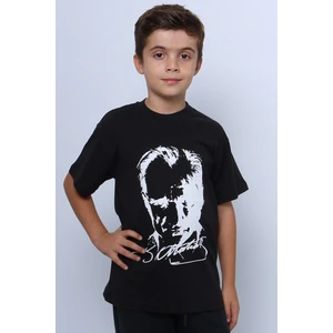 Çocuk Atatürk Ayyıldız Baskılı Tshirt Kısa Kollu A62