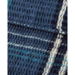 English Home Plaid Waffle Scotch Çift Kişilik Battaniye 180X220 cm Mavi