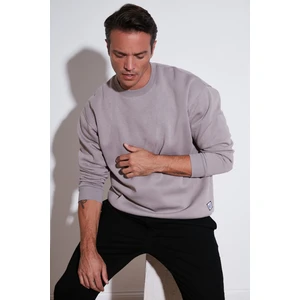 Regular Fit Bisiklet Yaka Pamuklu Içi Tüylü Yumuşak Şardonlu Sweat Erkek Sweat 5905255