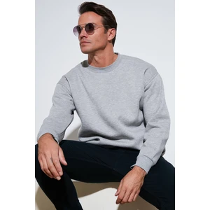 Regular Fit Bisiklet Yaka Pamuklu Içi Tüylü Yumuşak Şardonlu Sweat Erkek Sweat 5905255