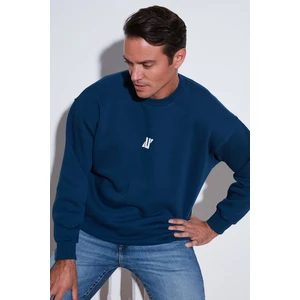 Regular Fit Bisiklet Yaka Pamuklu Içi Tüylü Yumuşak Şardonlu Sweat Erkek Sweat 5905405