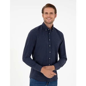 Pierre Cardin Erkek Lacivert Slim Fit Uzun Kollu Gömlek 50298570-VR033
