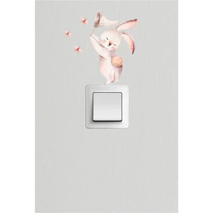 Ayza Tasarım Kelebek Yakalayan Tavşan Priz Sticker