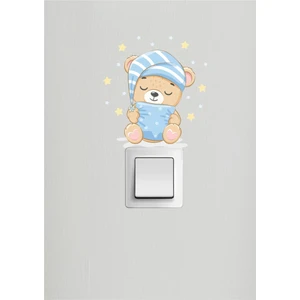 Ayza Tasarım Uykucu Ayıcık Priz Sticker Duvar Sticker