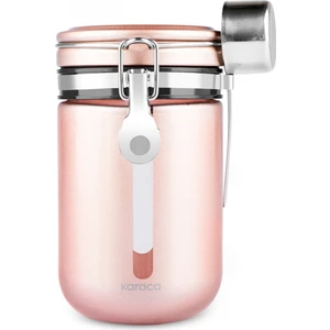 Mastermaid Kilitli Kapaklı Kaşıklı Kahve Saklama Kabı 650 ml Rosegold