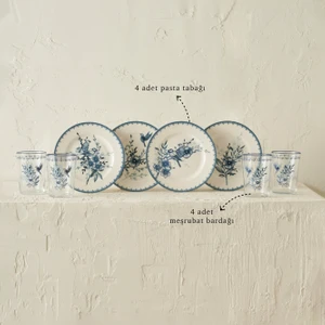 Bella Maison Bleu Blanc 8 Parça Sunum Seti Mavi