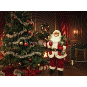 Noel Baba ve Çam Ağacı Temalı 200 x 150 cm Stüdyo Fonu Arka Plan
