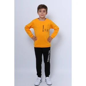 Erkek Çocuk 3 Iplik Eşofman Takımı Baskılı Cep Detaylı D29