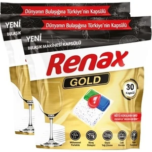Renax Gold Bulaşık Makine Kapsülü 2 x 30 Adet 60'lı