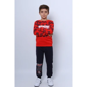 Erkek Çocuk 3 Iplik Eşofman Takımı Baskılı D26