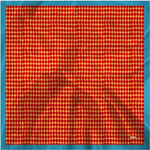 Turuncu Twill Saten Kumaş Fular 46X46