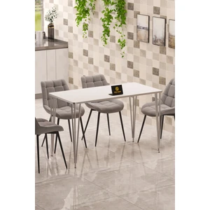 nesu home 60 x 120 cm metal ayaklı mutfak masası yemek masası çalışma masası