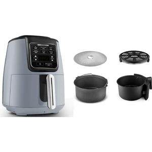 Air Pro Cook 3 In 1 Xl Ev Yemeği, Közleme, Airfryer Blue Gray 4 Kişilik