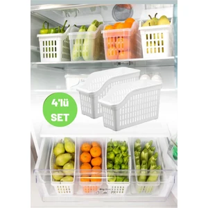 Buzdolabı Dolap İçi Düzenleyici Organizer 4 Adet