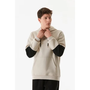 Yazı Baskılı Kanguru Cepli Kapüşonlu Sweatshirt