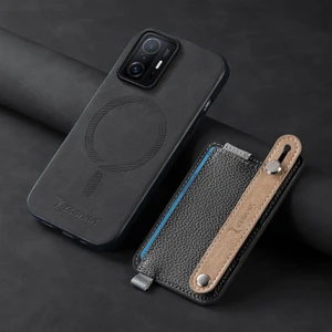 Xiaomi Mi 11T Pro Uyumlu Kılıf Zebana 2in1 Best Deri Kılıf Siyah