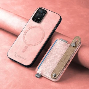Xiaomi Redmi Note 11 Pro Uyumlu Kılıf Zebana 2in1 Best Deri Kılıf Pembe