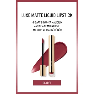 Bobbi Brown Luxe Matte Liquid Lipstick - 8 Saate Kadar Kalıcı Nemlendirme Etkili Likit Mat Ruj - Claret - 6ml