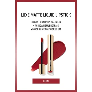 Bobbi Brown Luxe Matte Liquid Lipstick - 8 Saate Kadar Kalıcı Nemlendirme Etkili Likit Mat Ruj - Icon - 6ml