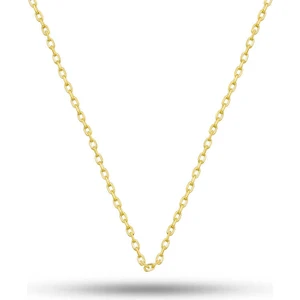 By Nevser Gümüş Gold 0.30 Mikron 50 cm Forse Kadın Zincir