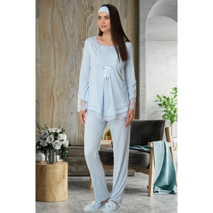 Mecit Pijama Mecit 1820 Mavi Lohusa Pijama Takımı