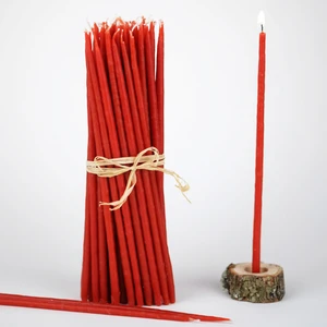 Frig Lavanta Tasarım Hediyelik Dilek Tören Ritüel Balmumu Mum 40 Adet Slim Ince 20 cm Boy 4-5 mm Çap
