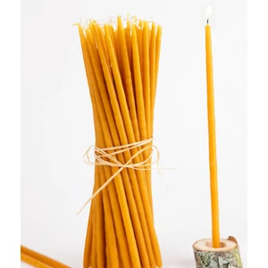 Frig Lavanta Tasarım Hediyelik Dilek Tören Ritüel Balmumu Mum 50 Adet Slim Ince 20 cm Boy 4-5 mm Çap