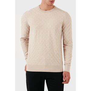 Calvin Klein Pamuklu Yünlü Slim Fit Bisiklet Yaka Kazak K10K113747ACE Erkek Kazak K10K113747 Ace