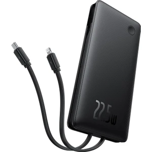 Airpow Lite Power Bank 10000 Mah 22.5W Entegre Type-C ve Lightning Kablolu - Siyah