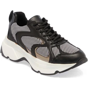 Siyah Vegan-Tekstil Kadın Sneaker - K24I1AY67364-O3C  Siyah