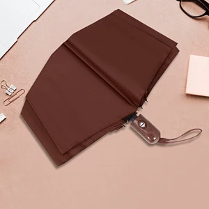 Şemsiye Kahverengi Tam Otomatik Rüzgara Dayanıklı