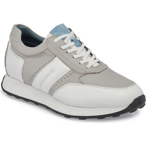 Beyaz Hakiki Deri Erkek Sneaker - E24I1AY56818-A26