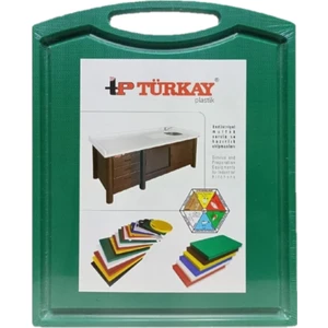 32.5X26.5X2 cm Saplı-Oluklu Polietilen Kesme Tahtası Kesim Levhası 1244