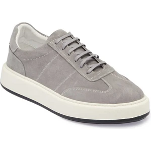 Gri Süet Deri Erkek Sneaker - E24I1Ay56805-K56 Gri