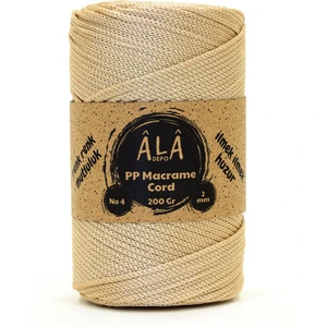 2 mm - 200 gr Polyester (Pp) Makrome Ipi 230 mt Polyester Makrome Ip Supla Ip ve Çanta Ipliği Sütlü Kahve